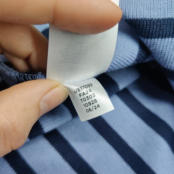 NWT Ann Taylor Weekend Collection Relaxed Sailor Striped Long Sleeve Top Large P - Picture 9 of 11